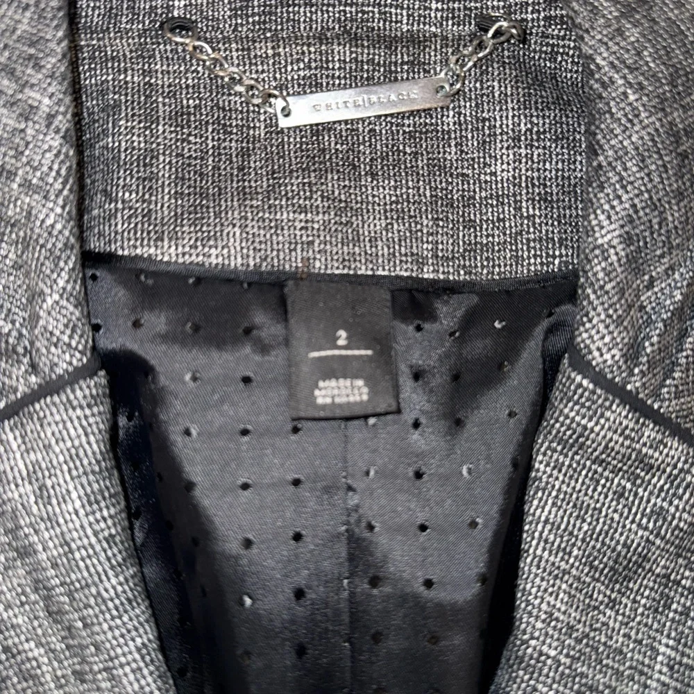 White House Black Market Charcoal Blazer Size 2
